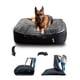 thumbnail image 1 of Cama Para Perro de Raza Grande con Base Impermeable Puff MX Nylon Negro Tapa Gris, 1 of 2