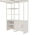 thumbnail image 2 of DHP Lanis Twin Loft Bed with Desk and Storage, Off White, 2 of 9