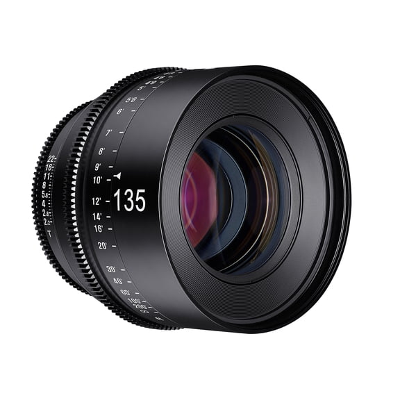 Restored Rokinon Xeen 135mm T2.2 Professional Cine Lens for Micro Four Thirds MFT (Refurbished)