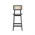 thumbnail image 6 of Manhattan Comfort Versailles 25.98" Wood Counter Stools in Black (Set of 2), 6 of 7