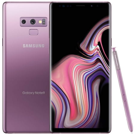 Restored Samsung Galaxy Note9 Unlocked 4G smartphone RAM 6 GB / 128 GB microSD slot OLED display 6.4" 2960 x 1440 pixels 2x rear cameras 12 MP, 12 MP front camera 8 MP lavender purple (Refurbished)