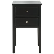 SAFAVIEH Toby Nautical Rustic 30" Nightstand with 2 Storage Drawers, Black