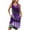 Purple, variant on Fazvaoo Womens Nightgowns Sleeveless Pleated Front Pockets Nightgowns Print Sleepwear(Blue,Size S-XXL)