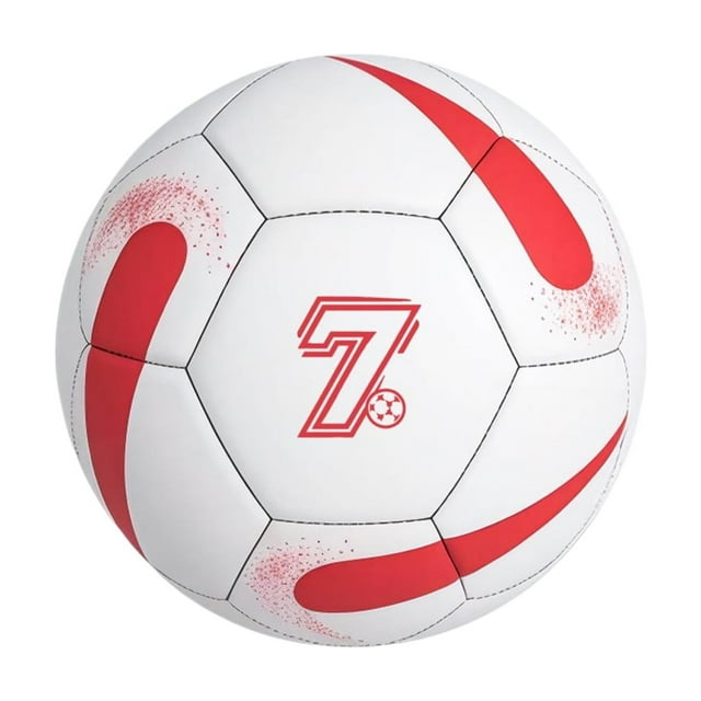 VONKY PU Standard Size 5 Soccer Ball For Football Training Match Size 5 Machine-Stitched Match Football red