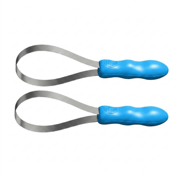 ROSEXIXI Blade for Dogs 2 Pack Stainless steel beauty tool with double-sided serrated metal hair removal blade ergonomic handle for dog hair removal brush suitable for long and thick haired pets