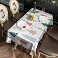 thumbnail image 3 of Multicolor Christmas Tree Pattern Rectangle Tablecloth 60"x102",Waterproof Polyester Rectangle Table Cloth, Wipeable Spillproof Polyester Tablecloth for Dining, Camping, Indoor and Outdoor, 3 of 6