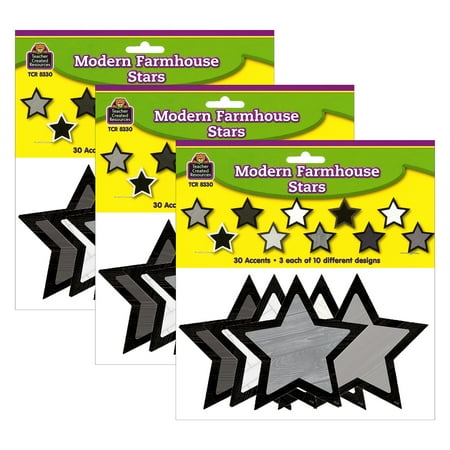 UPC: 0194629113347 | Modern Farmhouse Stars Accents  30 Per Pack  3 Packs