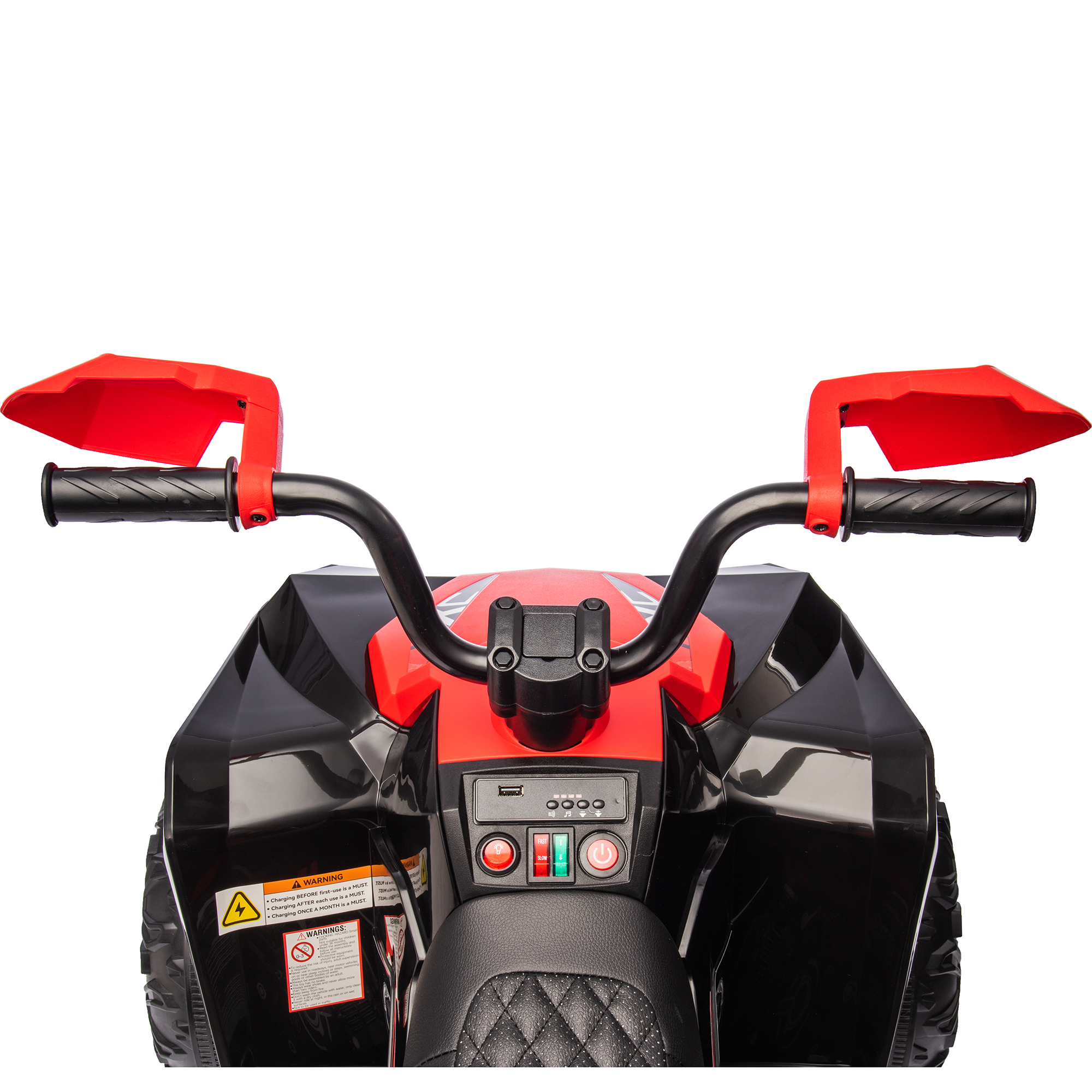 Jorfly 24V Ride on Truck ATV Car，Power Car Wheel 2-Seater Power Car Wheels Kids ATV – 800W 4WD Power with Remote Control & Extended Range Battery (Red)