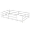 thumbnail image 5 of [Luckynote]Twin Size Floor Bed, Montessori Floor Bed with Fence, Montessori Bed Twin Size, Wood Montessori Floor Bed ,white., 5 of 12