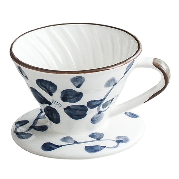 XISAOK Ceramic Pouring Over Coffee Dripper Ergonomic Shape For Office Or Kitchen Use