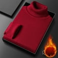 thumbnail image 4 of YLSDY Men's Turtleneck Shirt Slim Fit Mock Neck Thermal Shirts for Men Solid Color Turtle Neck Pullover Basic Top Red L, 4 of 4