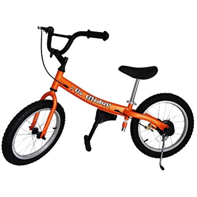 glide bikes kid's go glider balance bike, orange, 16inch