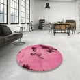 thumbnail image 3 of Ahgly Company Indoor Square Abstract Pink Abstract Area Rugs, 8' Square, 3 of 6