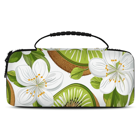 Herdesigns Kiwi Fruit Carry Case Compatible with Nintendo Switch 2, with 20 Game Card Slots, Fresh Kiwi Fruit Portable Travel Carrying Case Pouch for Accessories & Games