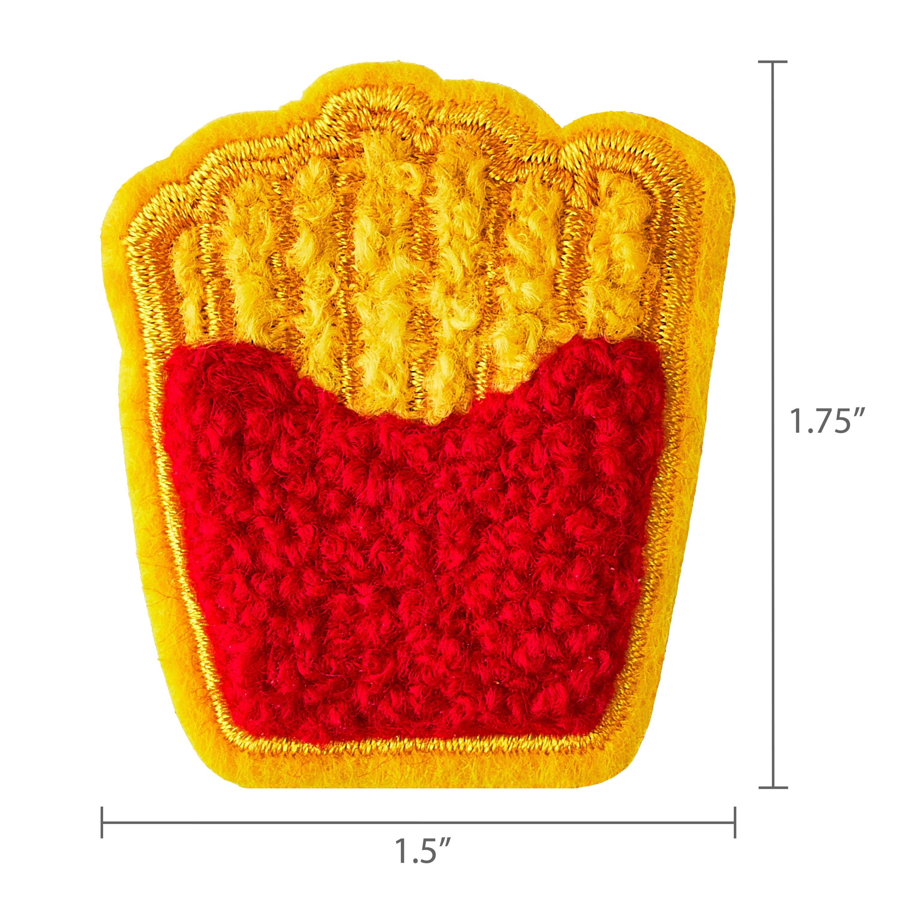 Pen+Gear Chenille Patch Stickers, 4 Count, Food, For Backpacks, Lunch Kits and Students