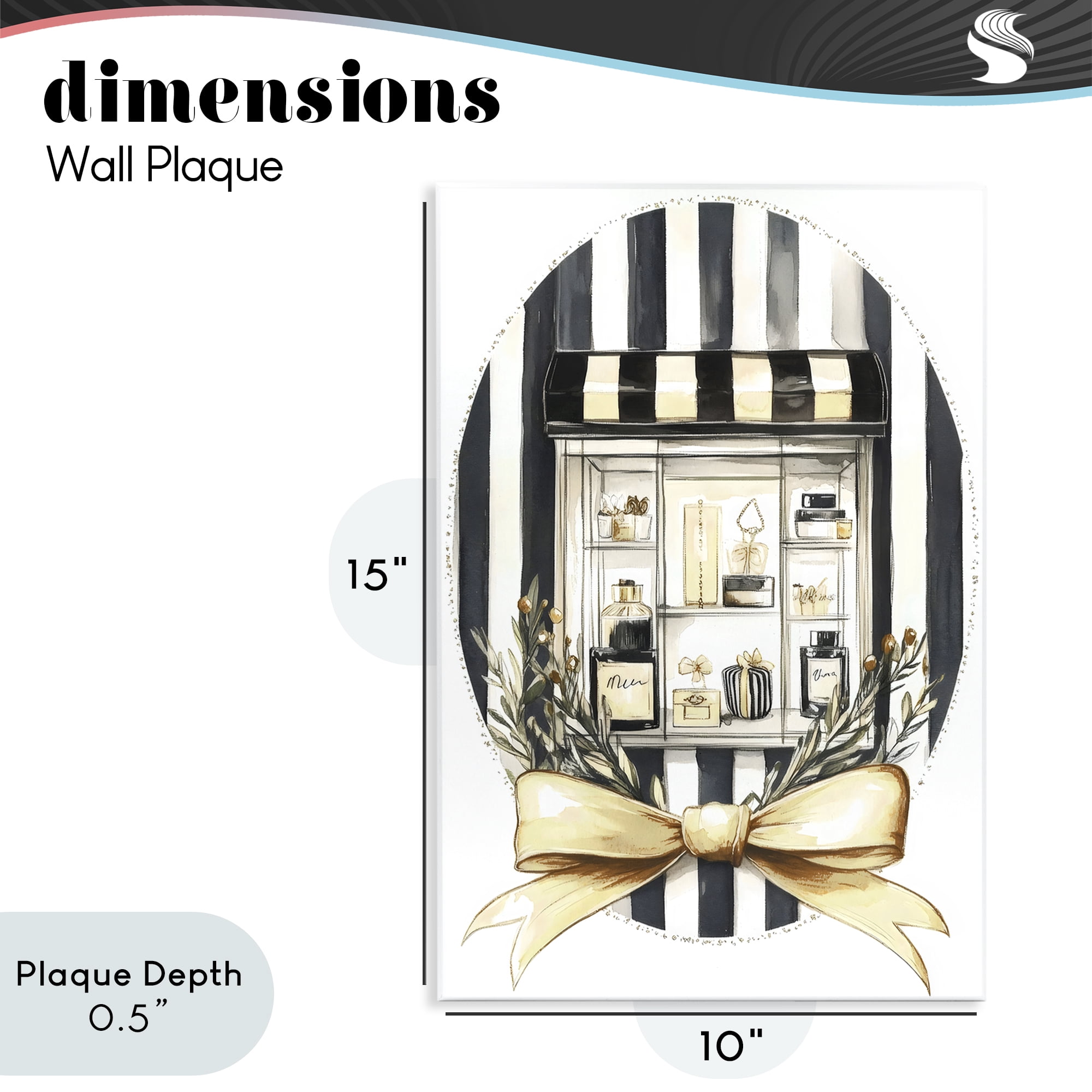Stupell Industries Maison Perfume Window Display Wall Plaque Art, design by Petal Prints Design