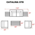 thumbnail image 3 of Catalina 7 Piece Outdoor Wicker Patio Furniture Set 07d, 3 of 6