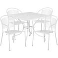 thumbnail image 1 of 35.5SQ White Patio Table Set, 1 of 4