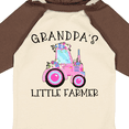 thumbnail image 4 of Inktastic Grandpa's Little Farmer- Pink Tractor and Flowers Boys or Girls Long Sleeve Baby Bodysuit, 4 of 5