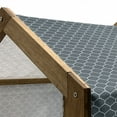 thumbnail image 5 of Blue Pet House, Fish Flakes Like Image with Vintage Style Geometrical Triangle Details Print, Outdoor & Indoor Portable Dog Kennel with Pillow and Cover, 5 Sizes, Dark Blue and White, by Ambesonne, 5 of 5