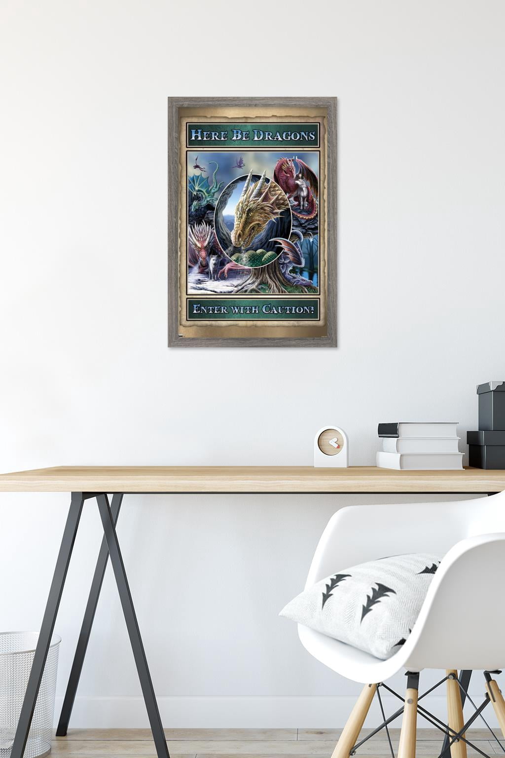 Lisa Parker - Here Be Dragons Wall Poster, 14.725" x 22.375", Framed