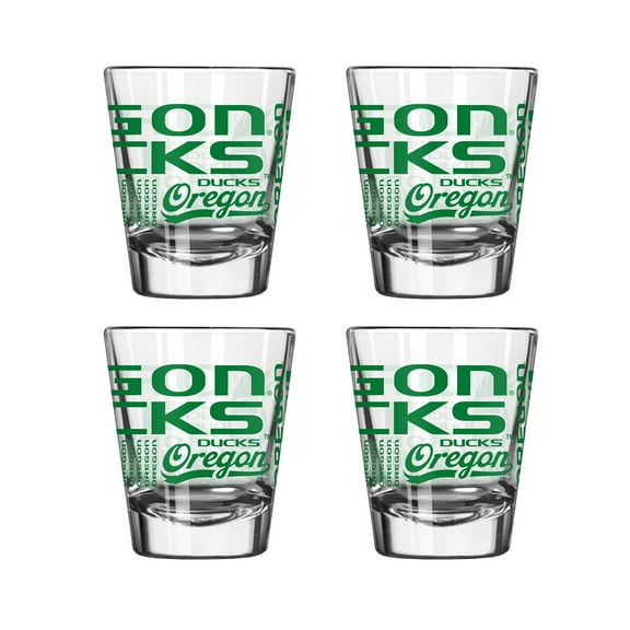 Logo Brands Oregon Ducks 4-Pack 2oz. Shot Glass Set