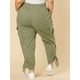 thumbnail image 5 of Pantalones Cargo Con Bolsillos CintuElástiCon Cordón TalGrande PaMujer Verde Ejército 3XL, 5 of 6