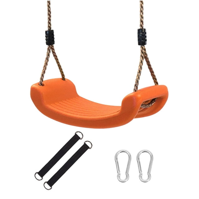 DOLITY Siège de Balançoire pour Enfants, Planche Courbée, Arbre, Siège de Balançoire pour Garçons et Filles, Orange