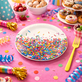 thumbnail image 2 of Fantastik Party Birthday Paper Plates Happy Birthday 7 inch 8 CT ,Sprinkle, 2 of 3