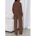 thumbnail image 4 of Conjunto Deportivo PRETTYGARDEN Cuello Cuarto Cremallera Marrón Talle Grande, 4 of 6
