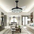 thumbnail image 2 of 42" Modern Smart Ceiling Fan with Light Bluetooth Speaker 3 Color Dimming Ceiling Lighting Fan Chandelier W/ Remote APP Control, 2 of 12