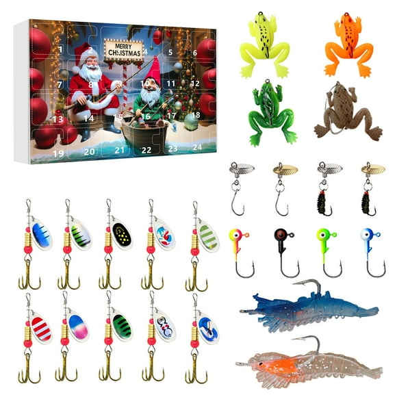 TechWave Easter Sand Timer Set 2 Minute Small Timer with Soft Alarm Fishing Advent Calendar 2024 Adult Men Teen Boys Fishing Advent Calendarfor Freshwater Saltwater Soft For Father Boyfriend Granpa