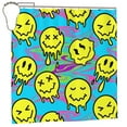thumbnail image 5 of DouZhe Funny Yellow Smile Face Pattern Shower Curtain, Waterproof Bath Curtains for Bathroom Decorations, 72 x 72 inches, 5 of 7