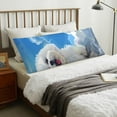 thumbnail image 4 of Honeii Cute Cloud Bichon Frise Print Long Body Pillowcase 20x54 in,Body Pillow Cover with Zipper,Large Body Pillowcase,Soft Bed Decorative, 4 of 7