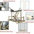 thumbnail image 3 of kathson Bird Playground,Parrot Play Stand,Parakeet Play Gym with Feeding Cups,Cockatiel Prickly ash wooden Perchs Playstand with Exercise Toys for Budgie Conures Cockatoos Lovebirds Playpen, 3 of 8