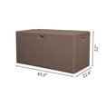 thumbnail image 4 of 80 Gallon Outdoor Storage Box Waterproof Indoor Outside Deck Boxes, 4 of 9