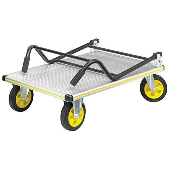 Stow-Away Platform Truck, 1000 Lb Capacity, 24 X 39 X 40, Aluminum/black