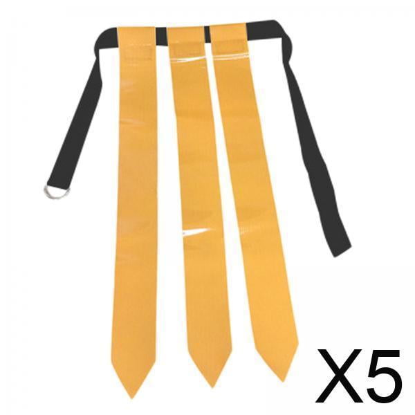 Colaxi 5xFlag Football Belt Equipment Rugby Flag Belt for Adults Teens Sports Yellow