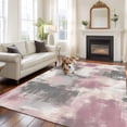 thumbnail image 2 of 8'x10' Area Rugs, Vintage Pink Gray Indoor Outdoor Area Rug for Living Room Bedroom, Modern Abstract Art Washable Bathroom Rugs Kitchen Floor Carpet Mats Home Decor Aesthetic, 2 of 8