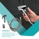 thumbnail image 4 of Bearachild Pulverizador de bidé de 1,5 metros, rociador de limpieza de mano para baño, rociador de plástico ABS con cabezal rociador para accesorio de Juegos de accesorios de baño No.06 Bearachild HA007891-06, 4 of 6