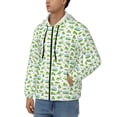 thumbnail image 3 of Wukai Frogs Jumping Print Men's Zip-Up Hoodie,Fleece Full-Zip Hoodie for Men, Hooded Sweatshirt-XX-Large, 3 of 5