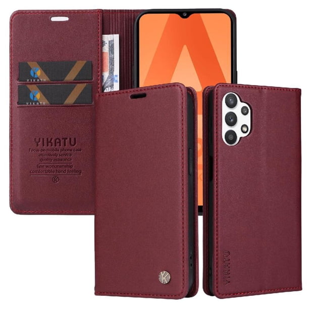 Funda para Samsung Galaxy A32 5G Estuche de Cuero PU Tipo Cartera con Ranuras para Tarjetas y Cierre Magnético
