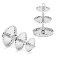 thumbnail image 2 of 1:12 Doll Accessories Silver 3‑Tier Cupcake Stand Mini Cake Stand Dessert Tower Toy Doll Accessories Decoration For Boys Girls 3-6 Year Old, 2 of 21
