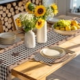 thumbnail image 6 of Round Woven Placemats set of 4, Black Plaid Country Star Washable&Heat Resistant Plastic Wipeable Placemats for Round Table Farmhouse Wood Texture Kitchen Dining Table Decor, 15in,, 6 of 9