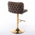 thumbnail image 5 of Newboti Furniture Swivel Barstools Adjusatble Seat Height, Modern PU Upholstered Bar Stools with the whole Back Tufted, for Home Pub and Kitchen Island（Brown, Set of 2） 80101, 5 of 16