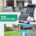 thumbnail image 5 of NAIZEA Zero Gravity Chair, Portable Folding Lawn Recliner with Removable Headrest, Cushion and Cup Holder, Gray 2pac, 5 of 6