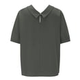 thumbnail image 5 of Womens Linen Tops Gauze Shirts For Women Peasant Blouse Oversized Linen Shirts For Women Lightweight Linen Blouses For Women Loose Fit Tee Shirt Women Womens Gauze Tops JN L, 5 of 7