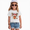 thumbnail image 2 of sdbrld 12 18 24 Months Baby Girls Xams Shirt for 1T 2T Toddler Crew Neck Short Sleeve Christmas‑themed Casual Holiday Cute Tee Tops White Sizes 1-2 Years, 2 of 5