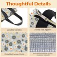 thumbnail image 4 of Daisy Pioneer Flower and Gray Daisies Insulated Lunch Bag for Women Men, Large Portable Soft Cooler Tote, Thermal Food Storage Bag with Pearl Cotton, 8.66L, 8.75"x5.75"x9.5", 4 of 6