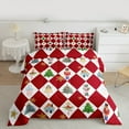 thumbnail image 2 of Manfei Christmas Nutcracker Bedding Comforter Set for Kid, Dreamy Princess Fairy Twin Comforter Sets, Retro Red Plaid Reversible Bedding Set, Luxury Bedroom Decor, 2 Pieces, 2 of 8